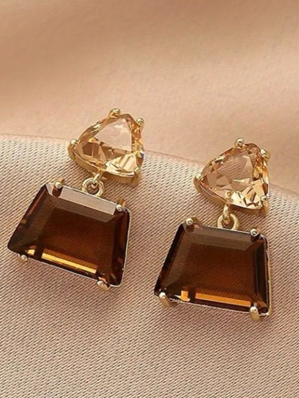 Anthropologie Alma Petite Gemstone Gold Earrings